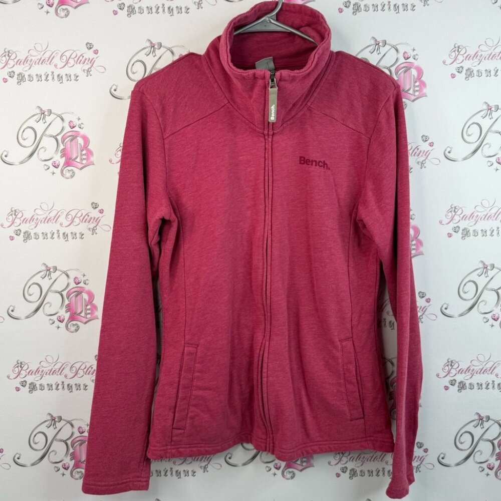 Bench sweater zip up raspberry red pink purple  Women's Fuchsia Utility Jacket